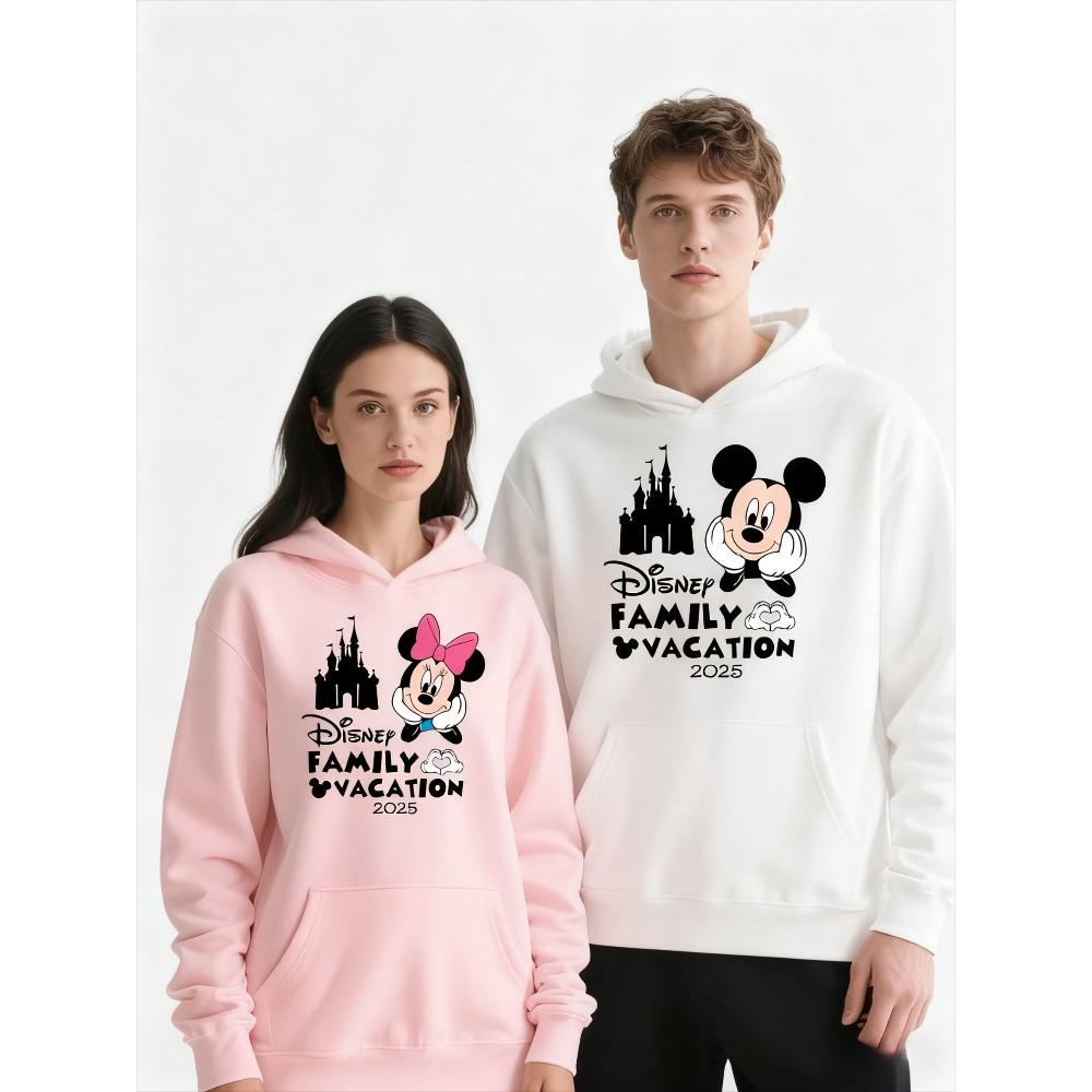 Disney Family Parent-child Outfits Mickey Mouse and Minnie Boys Girls Men Women Couples Autumn and Winter Multi-color Hoodies