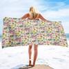 Daisy Print Extra Large Highly Absorbent Beach Towel, Quick-Dry & Super Soft for Travel Swim Yoga Women Men Sand Free Towels