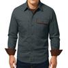 Men's Relaxed-Fit Casual Workwear Long-Sleeve Jacket Shirt