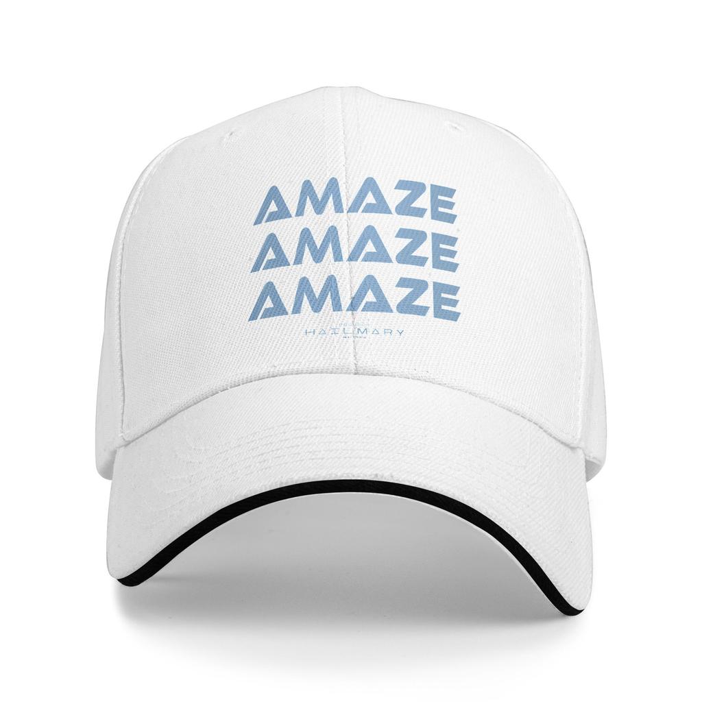 Summer Casual Baseball Cap Project Hail Mary Amaze Repeat Typography Poster Running Hippie Hip Hop Hats Men Design Baseball Caps