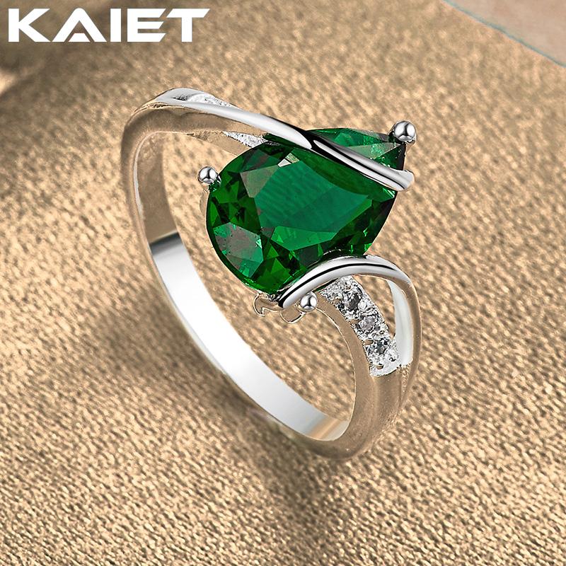 925 Silber Wassertropfen Kristall 7-10 Ring Anhänger Zubehör Für Damen Schmuck