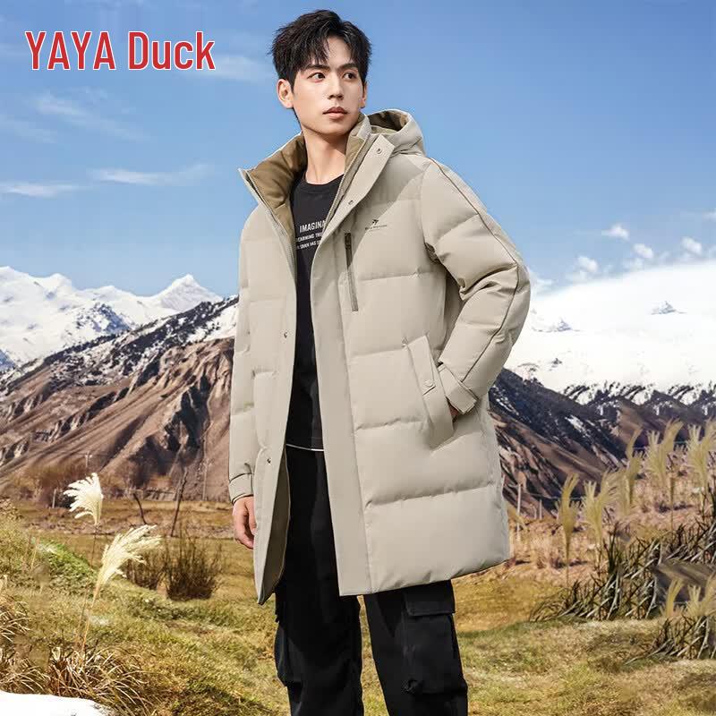 YAYA Men s Mid-length Hooded Down Jacket 175
