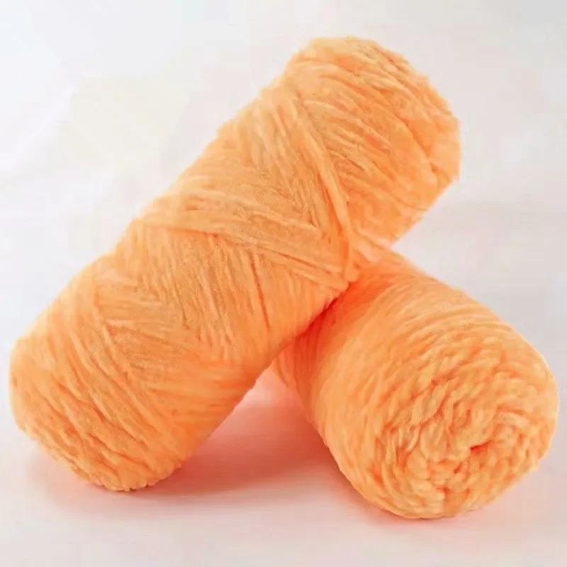 1pc 100g Chenille Yarn Soft Thick Velvet Yarn Handmade DIY Crafts Dolls Crochet Yarn Line for Knitting Scarf Hat Sweater