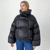 EastRogue Europäische und N Baumwollgepolsterte Jacke Winter Damen Brotmantel Baumwollgepolsterte Jacke Modestil Persönlichkeit Straße Kurz Kapuzenmantel