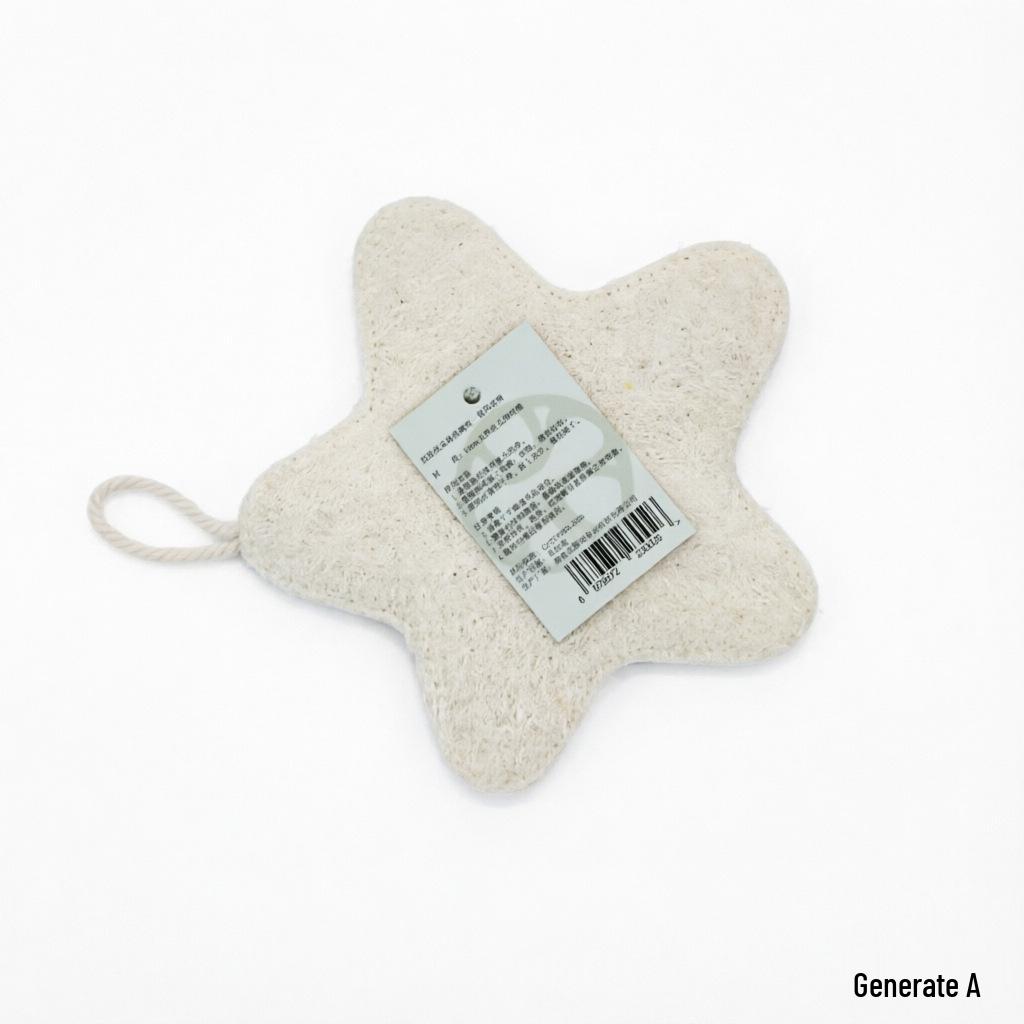 Five-Pointed Star Double-Layer Thickened Loofah Dishwashing Cloth - Non-Stick Oil Scouring Pad. Five-Pointed Star
