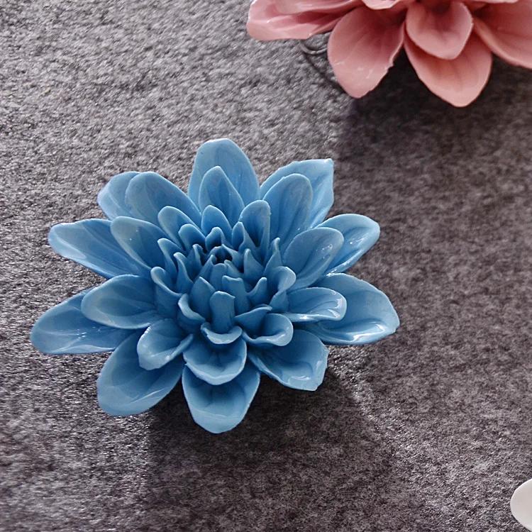 High Quality Handmade Ceramic Flower Wall Craft Home Livingroom Creative Wall Hanging Decoration Background Wall Mural Ornaments