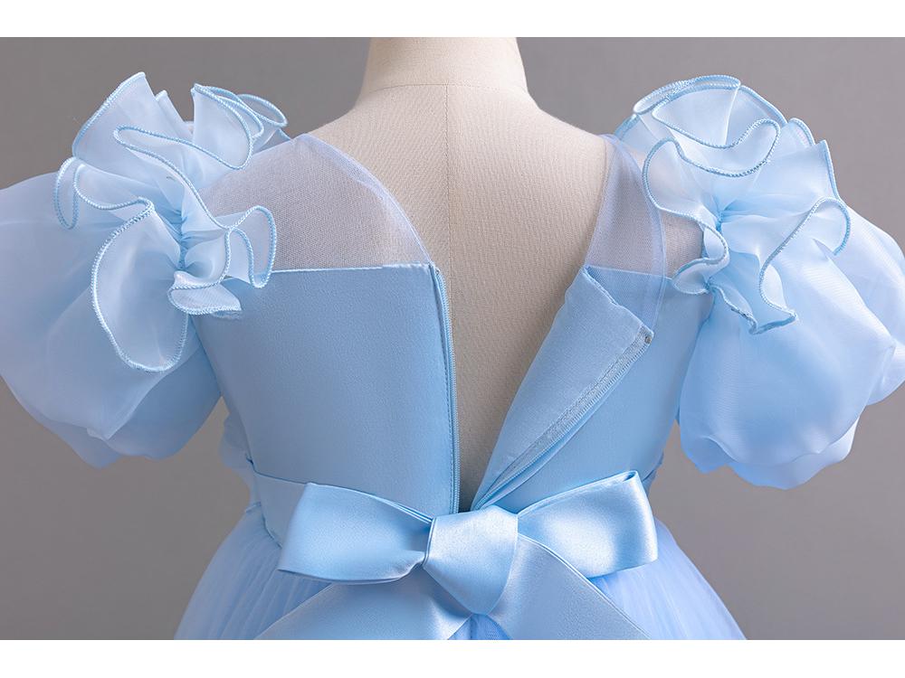 Girls' Princess Dress - European & American Floral Birthday Gown, High-End Host and Piano Performance Costume