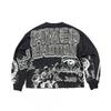 Mens Oversized Cotton Graphic Tee - Loose Fit Crew Neck Short Sleeve Streetwear Print T-Shirt Youth