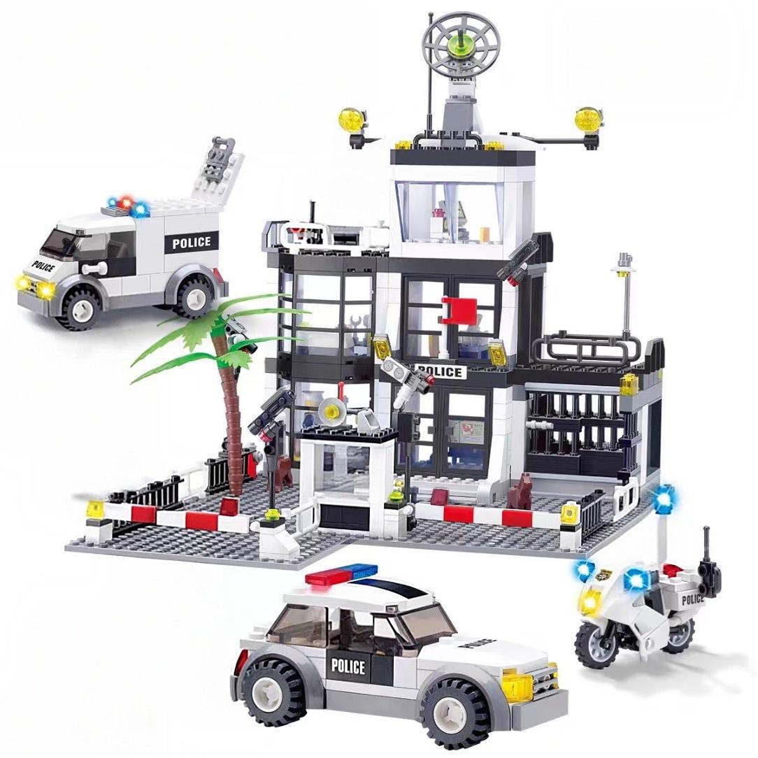 City-District Police Space Facility First-Class Construction-Set Superior-Grade Block Collection Kit Self-Assembly First-Class Car High-Standard NO BOX