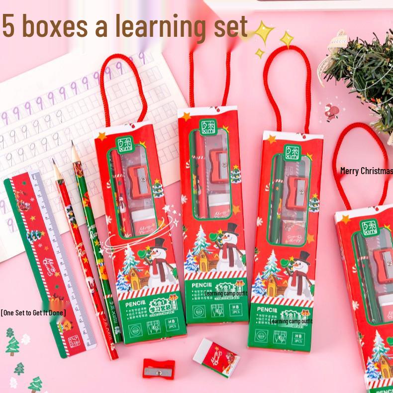 New Year & Christmas Creative Gifts for Kids - Practical Stationery & Decorations for School Rewards and Kindergarten Prizes.