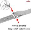For Omega Seamaster 20mm 22mm Silver Mesh Bracelet Flat Interface Stainless Steel Watch Strap Breathable Lightweight Design