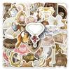 50PCS Vintage Court Cartoon Stickers: Elegant Lace and Graffiti Designs for Journals and Notebooks