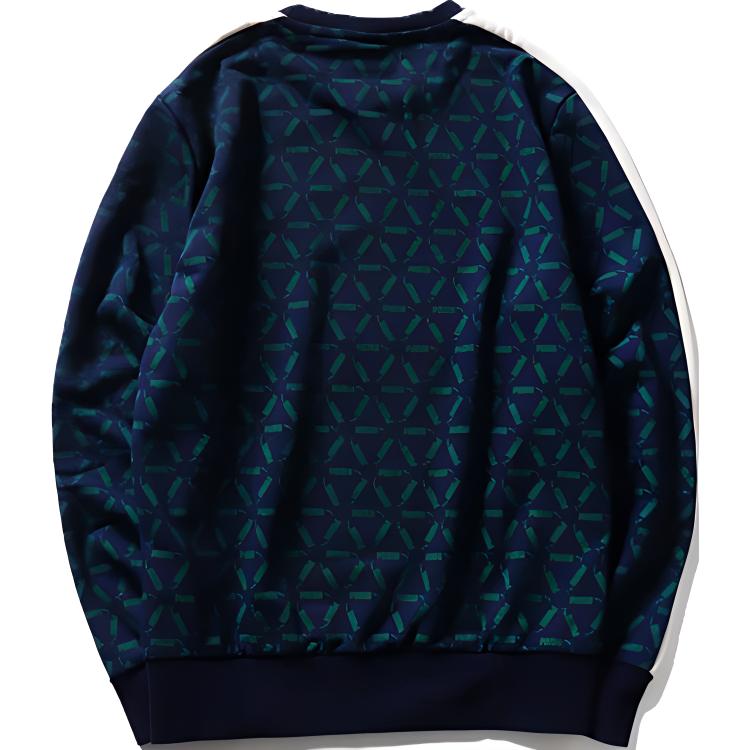 Puma Printed Crew Neck Sweatshirt Men Tops Blue 579707-02