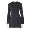 European Style Women's Winter 2025 Waist-Cinching Slim Dress