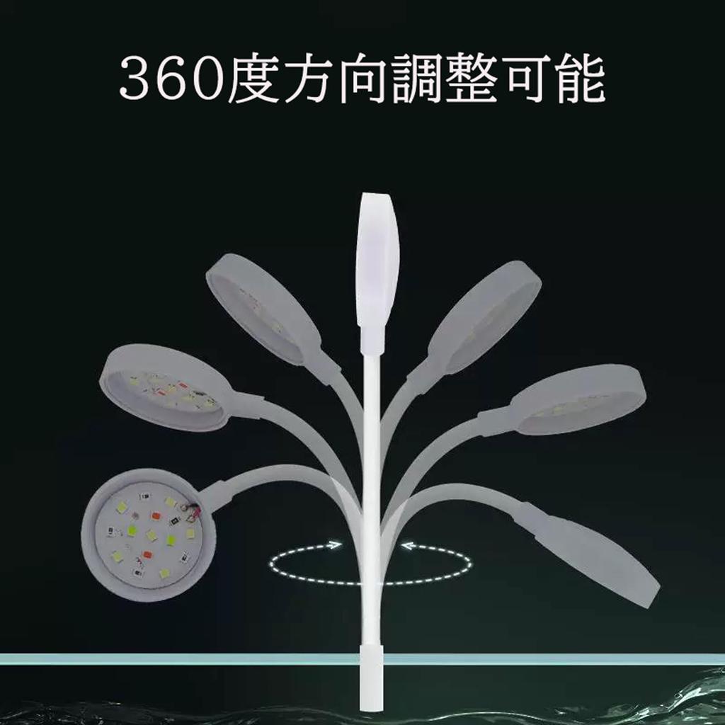 Małe oświetlenie do akwarium z klipsem LED Mini oświetlenie akwarium z klipsem Wtyczka USB Regulacja 360 stopni Giętkie światło do roślin wodnych Światło wypełniające małe