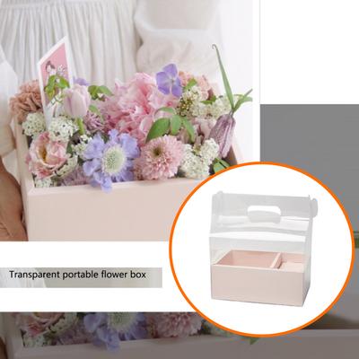 Cake Bag Gift Box with Handle Flower Storage Boxes Decor Party Favor Decorative Engagement Proposal Celebration Ceremony