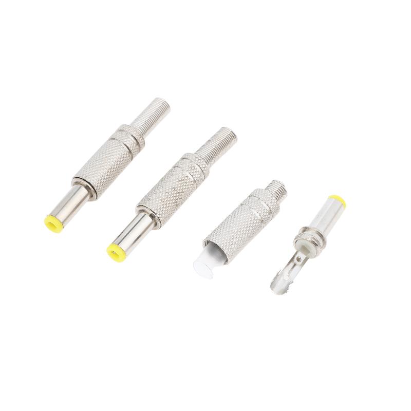 10 Peças 55X21Mm 55X25Mm Conectores Jack de Plugues de Alimentação DC de Metal Durável Para Projetos Eletrônicos de Reparo DIY Projetos de Fiação de Alimentação