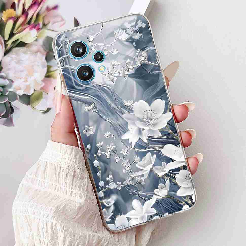 For Oppo Realme 9 Pro+ RMX3392 Case Fashion Painting Soft Silicone Cover For Realme 9Pro Plus RMX3393 6.43" Flower Phone Shell