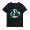 Hatsune Miku MIKU Co Branded Printed TShirt for Unisex and Unisex Anime Round Neck Summer Fashion Trend Short Sleeve