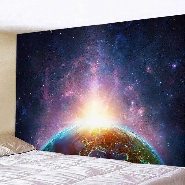 Cer înstelat Galaxy Tapiserie Luna Univers Nebuloasă Spațială Pânză de perete agățată pentru acasă Dormitor Decorare dormitor