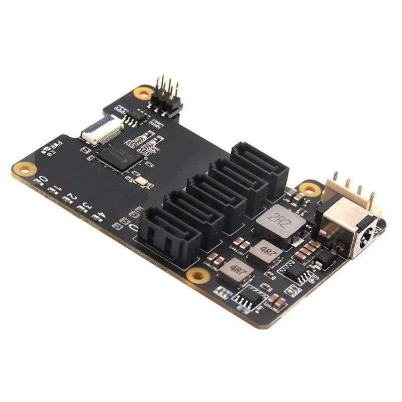 X1009 PCIe To 5-port Expansion Board For RPi 5 5B SATA3.0 Interfaces Fast 5Gbps Data Transfer