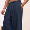 Spring Summer Mens Linen Pants Casual Thin Solid Color Trousers Men Elastic Waist Drawstring Breathable Holiday Beach Wear