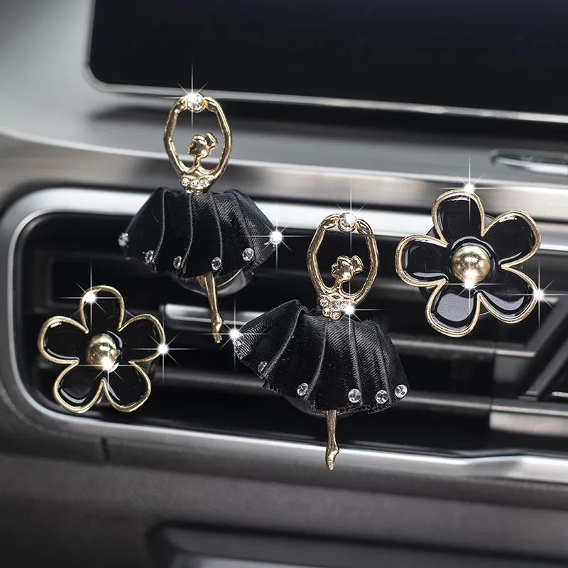 Car Air Outlet Perfume Clip Lovely Flowers Fragrance Clip Car Mini Decoration Perfume Clip Adjustable Aromatherapy Freshener