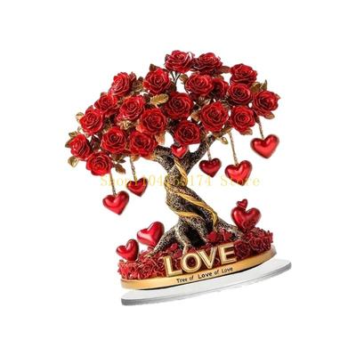 Ornement de table Arbre aux Roses 2D Élégant pour Salon Chambre à Coucher Thème Mariage meilleur vente