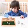 2 Pezzi Gioco da Tavolo Shut The Box con 4 Dadi 2 Giocatori Bambini Adulti Famiglia Educativo Gioco di Strategia Matematica Numerica Giocattolo in Legno Close The Box Oggetti di Scena per la Serata di Gioco