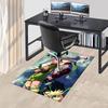 1pc Hunter X Hunter Leorio and Killua Anime Chair Mat - Office Desk Rug with Flower Pattern, Anti-Slip Carpet for Home Decor, Suitable for All Seasons