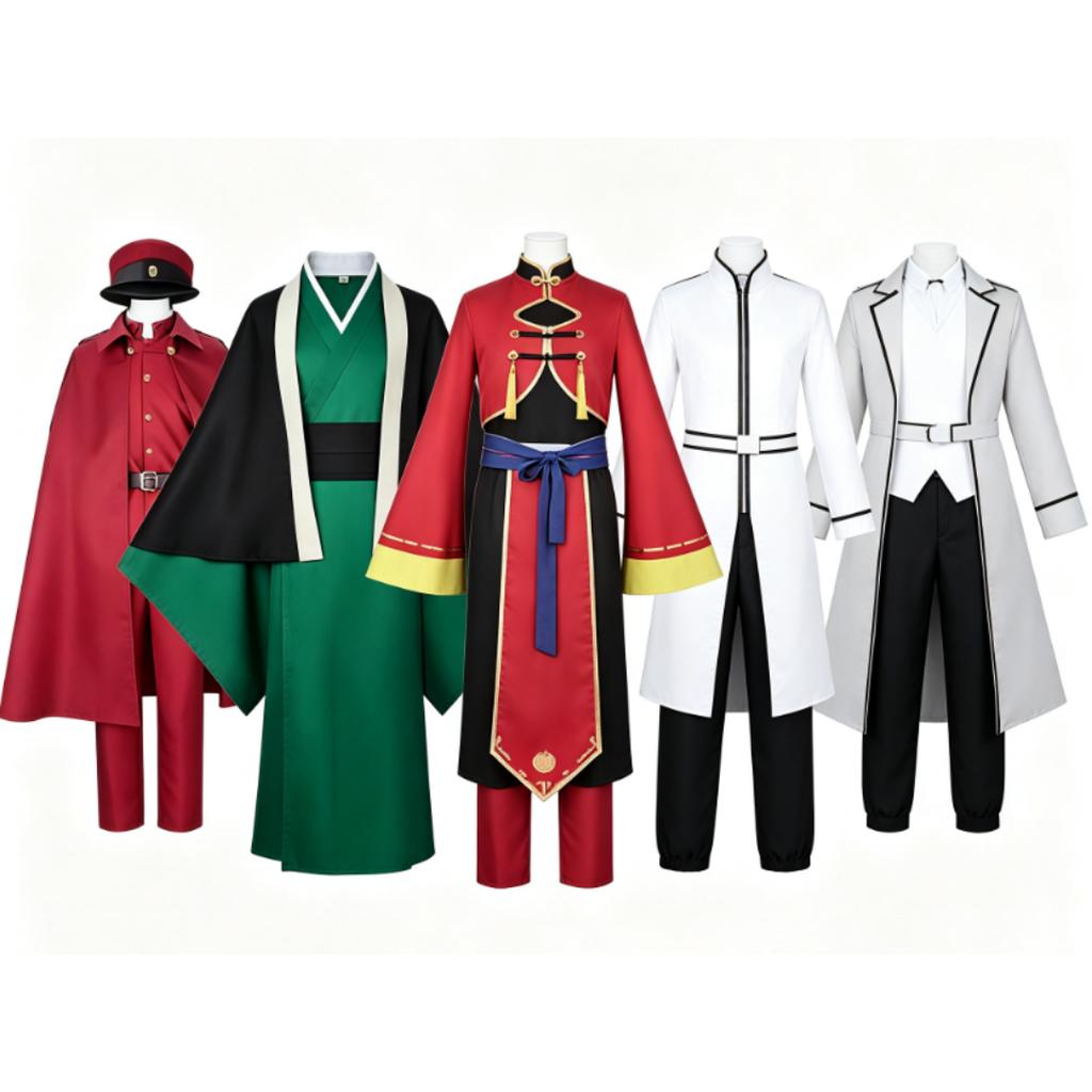Nikolai Gogol Cosplay Kostym Anime Bungou BSD Säsong 4 Nikolai Cosplay Kappa Mantel Uniform Kostym Peruk Halloween