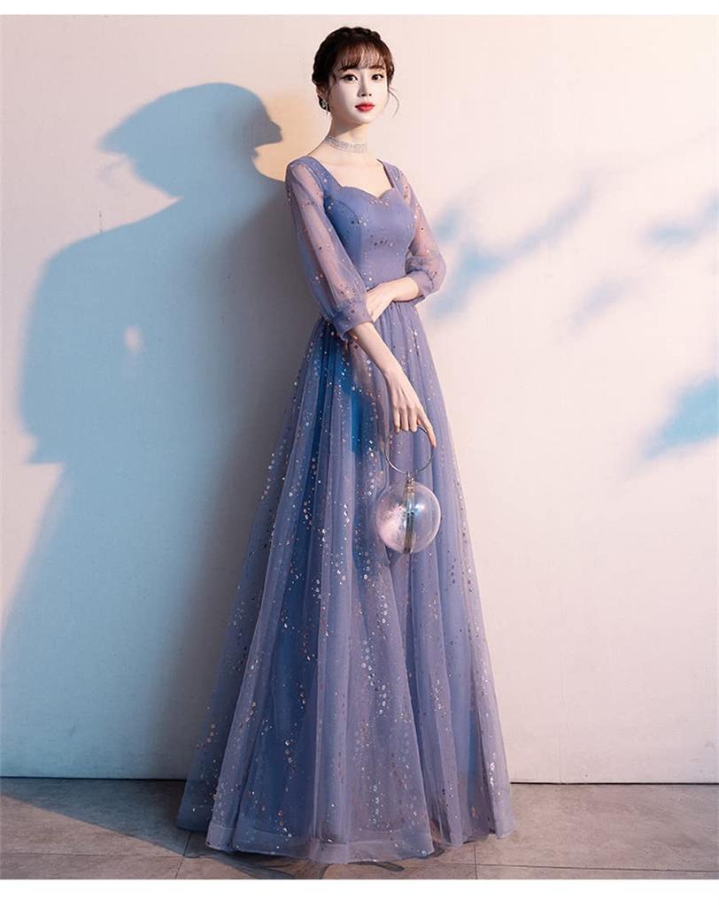 YUANYUAN Evening Banquet Tulle Wedding Entrance Birthday Elegant Maxi Sizes Women's Dress, Dress, Dress, Performance, Chorus, Host, Recitals,