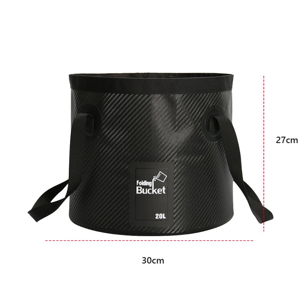 20L Fishing Folding Bucket Waterproof Collapsible Bucket Multifunction Camping Bucket Bag Lightweight for Travel Fishing Boating