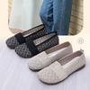 Summer new old Beijing soft sole non-slip breathable mother shoes casual lazy flying weaving flat bottom one pedal Doudou shoes