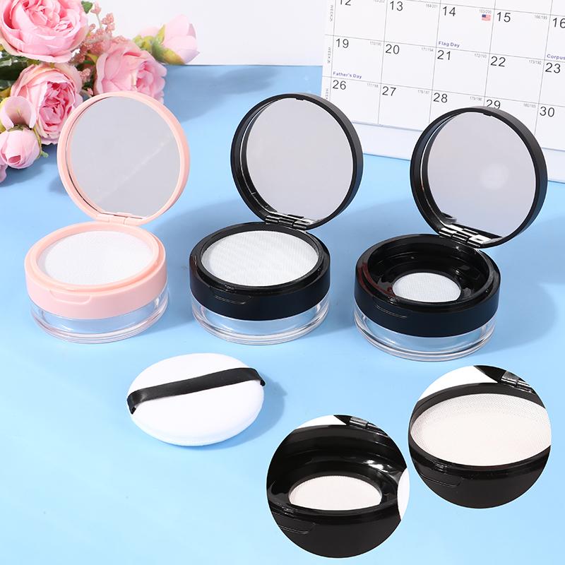 20G Empty Air Cushion Puff Box With Powder Puff Mirror Big Or Small Elastic Mesh Portable Makeup Case Container For Loose Powder