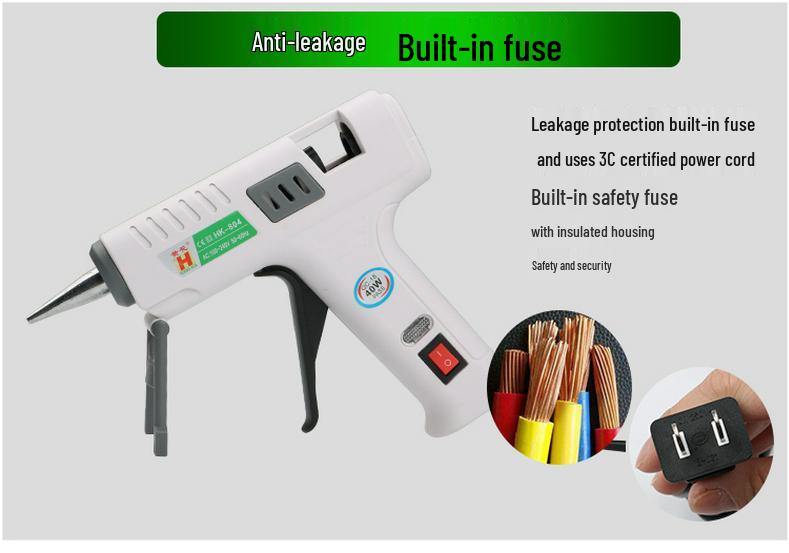 40W Yellow Flower Industrial Glue Gun for Crafts & Home Use - Fast-Melting, Child-Safe Hot Melt Glue Gun
