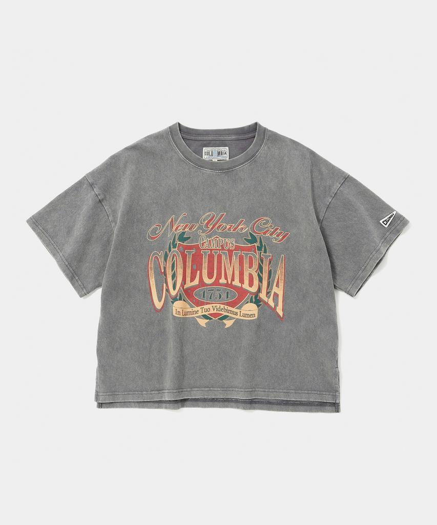 COLUMBIA UNIVERSITY Cu Campus Mineral Washed Women'S Spring/Summer T-Shirts Gray