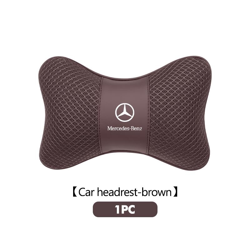 CRO1 Car Headrest Lumbar Support Kit Seat Cushion Neck Pillow Interior For Mercedes Benz AMG A C E S G Class W201 W210 W108 W204 W205