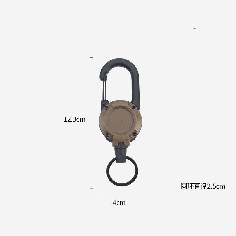 Easy-Pull Buckle Outdoor Camping Buckle Sports Mountaineering Buckle Retractable Keychain Backpack Buckle Steel Wire Multifunctional Anti-Lost Rope