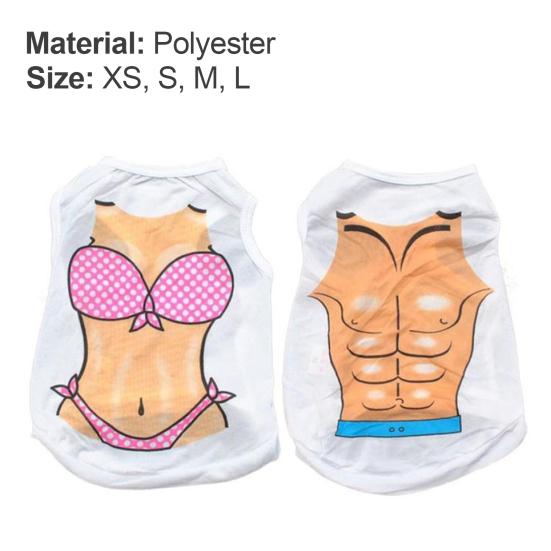 Pet elegante gilet petto muscolo bikini casual puggy vestiti