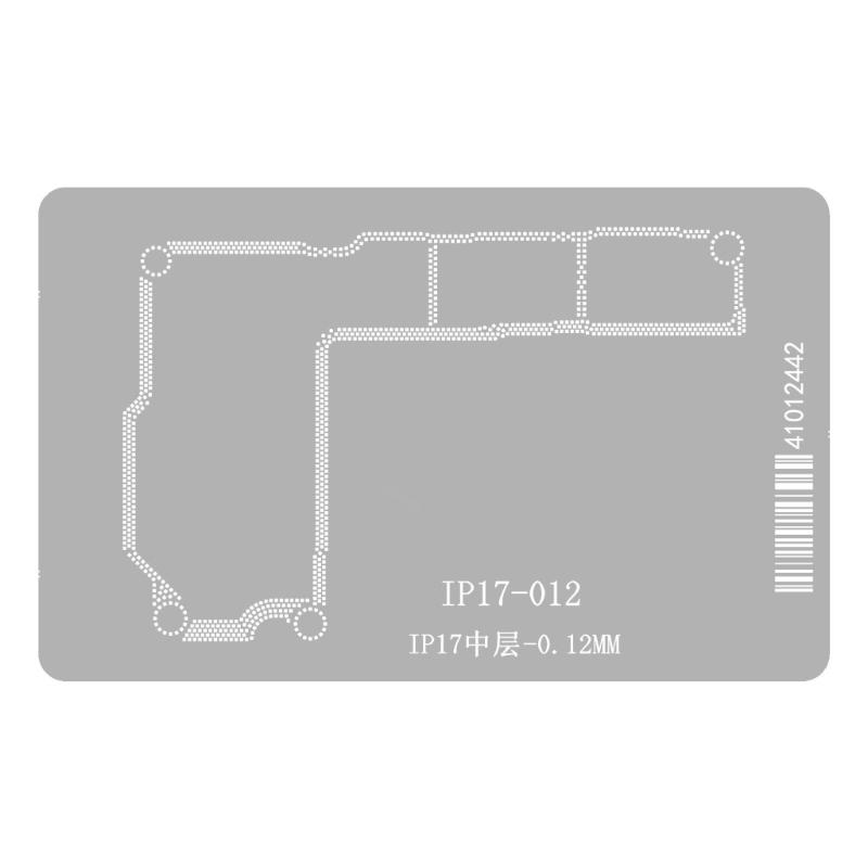 IPX17 Middle Layer Alignment Reballing Stencil Kit For Phone 17Air/17Pro/17ProMax Durability Steel Mesh Fixture Tool