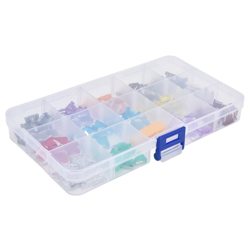 140Pcs Car Fuses Assortment Kit Blade Type Aluminum Sheet Automotive Replacement 530A M S