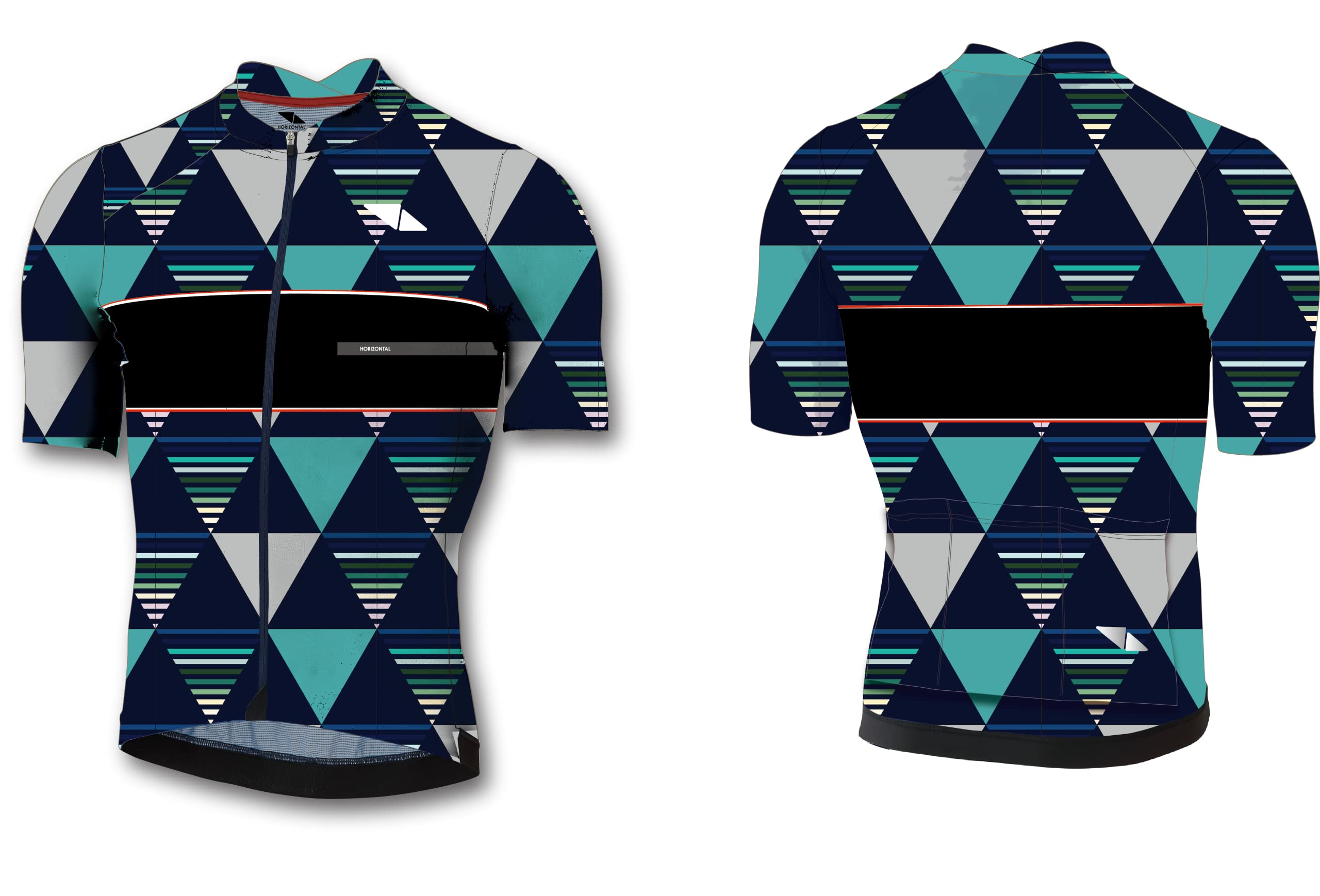 

HORIZONTAL HZT RAPID JERSEY (Made in Italy) Men s Spring/Summer Cycling Jersey (S, UROKO/Blue)