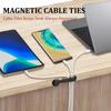 Magnetic Cable Ties Silicone Cable Straps Reusable Wrap Wire Holder Strap Wrap Organization for Kitchen Offices School Indoor