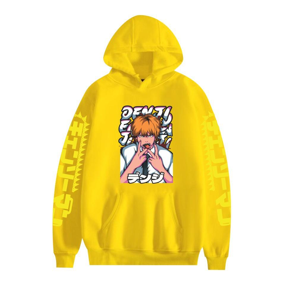 Chainsaw Man Anime Printed Men's Fashion Long Sleeve Hoodie Cartoon Sweatshirt