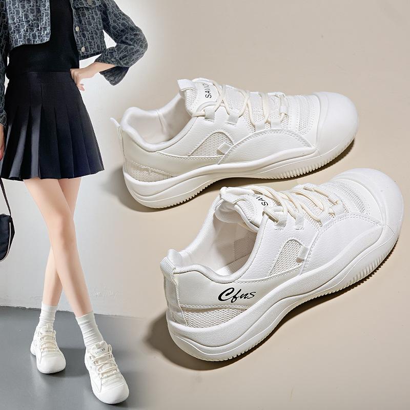 Autumn new Korean version of canvas shoes female ins student breathable casual shoes Internet celebrity street shot white shoes