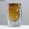 Transparent Amber Wrinkle Glass Vase Hydroponics Floral Vases Desk Decoration Artificial Flowers Decorative Flower Arrangement