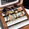 Retro Enamel Ring New Chinese Style Gradient Butterfly Flower Sweet Cool Ring For Women Cold Style Niche Open Finger Ring 2025