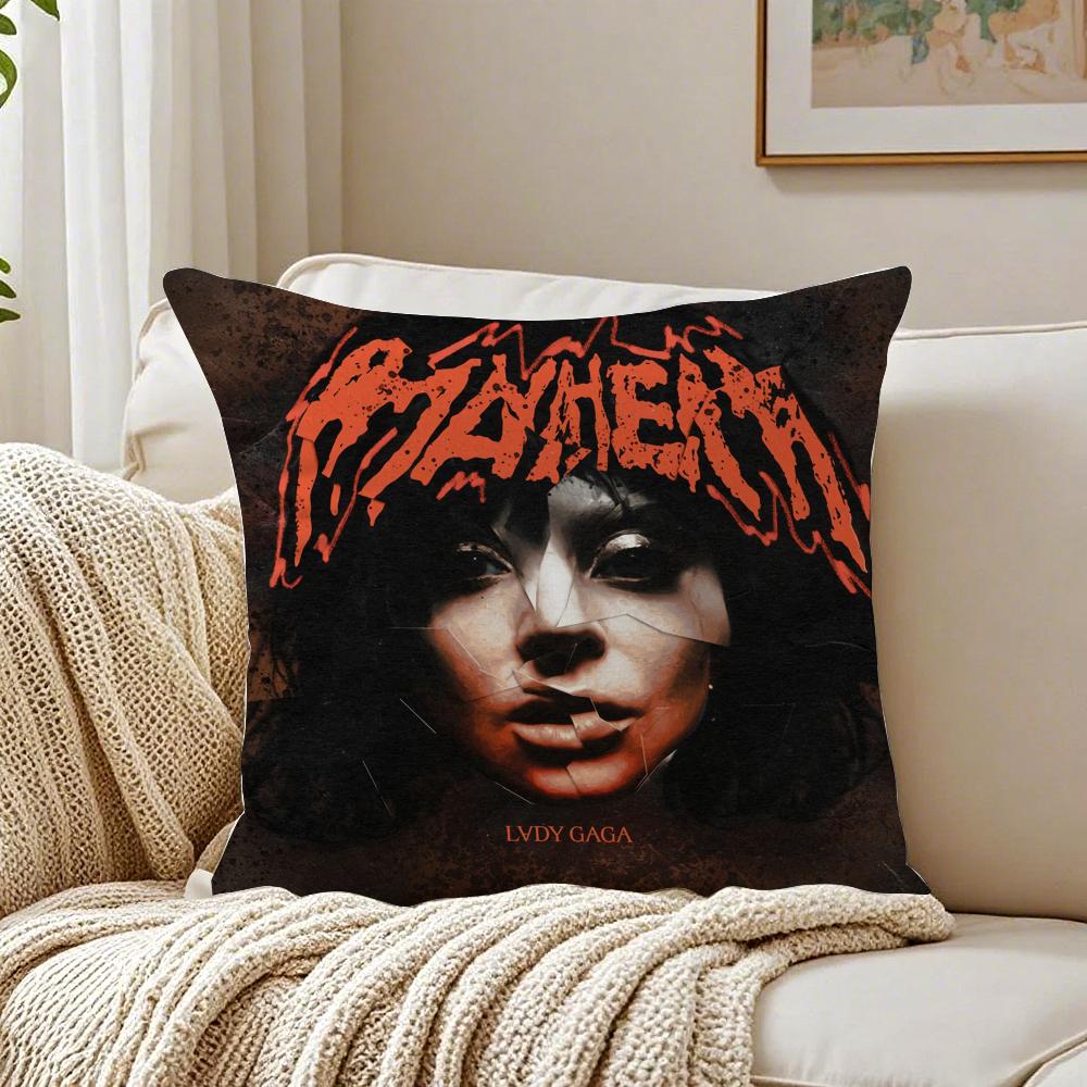 Mayhem Pop American Singer LLady Gaga Cushion Cover Pillowcase Antidustmite Living Room Sofa Decor Cushion Room