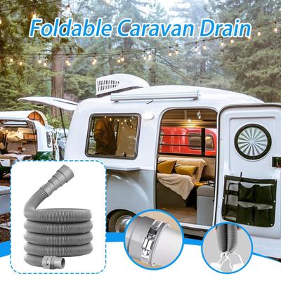 Sewer Hose for Rv Foldable Caravan Sewer Pipe Kit Versatile Foldable Hose Adjustable Pipe Leakproof RV Hose Rv Accessories